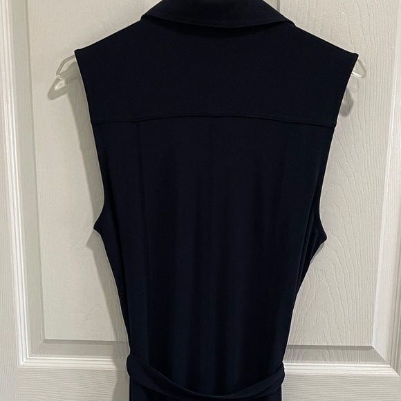 Exceptional Long Talbots Navy Easy Stretch Slimming Dress, Size Large, NWT - Picture 2 of 4